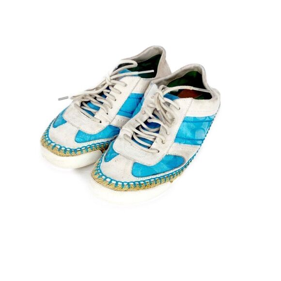 COACH Blue & White Parson Espadrilles Sneakers, Size 5.5 - Picture 6 of 8